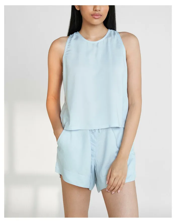 Women Reistor Night Owl Set Light Blue Madewell Pajamas Women Reistor Night Owl Set Light Blue Madewell Pajamas