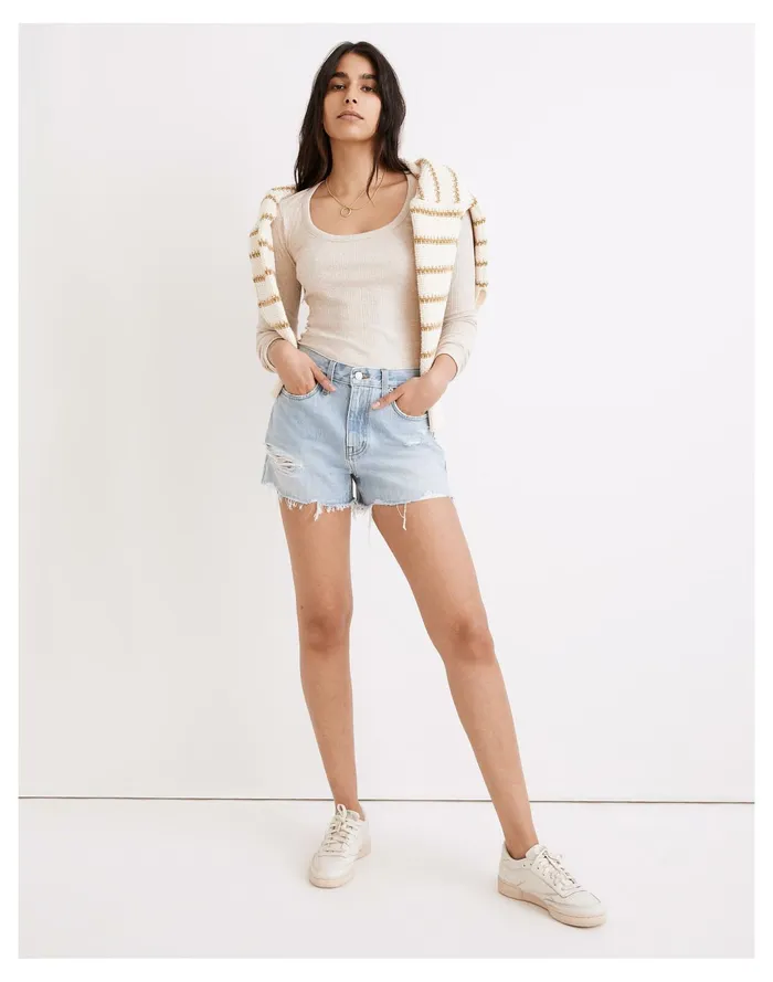 Women Relaxed Denim Shorts In Lemar Wash Lemar Wash Madewell Shorts
