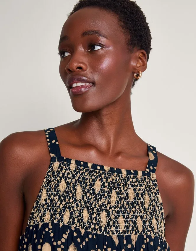 Women Rhea Batik Dye Jumpsuit Black Monsoon Beachwear and Swimwear