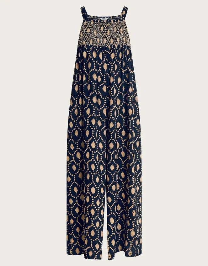 Women Rhea Batik Dye Jumpsuit Black Monsoon Beachwear and Swimwear