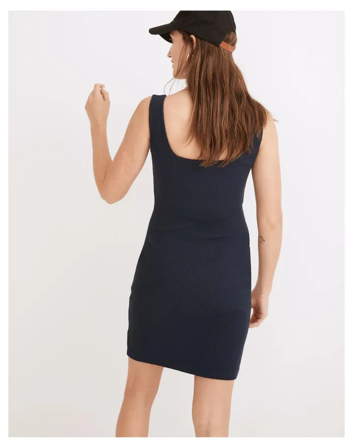 Women Ribbed Knit Bodycon Mini Dress Dark Nightfall Madewell Dresses Women Ribbed Knit Bodycon Mini Dress Dark Nightfall Madewell Dresses