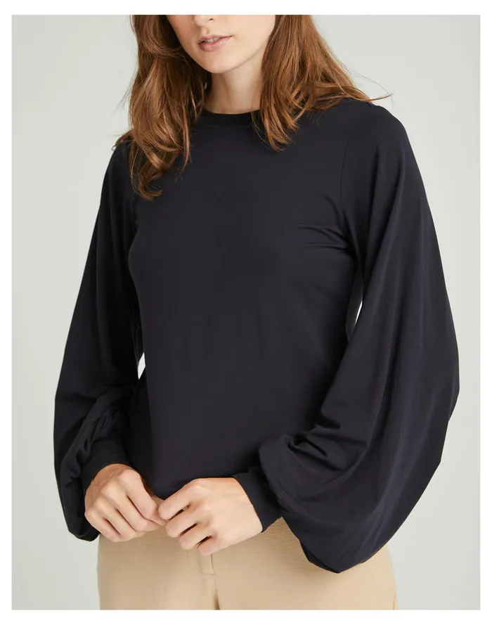Women Richer Poorer Dream Billow Sleeve Tee Black Madewell Tops and Shirts