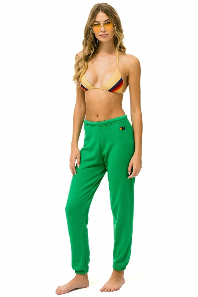 Women RIDE LOGO WHITE SWEATPANTS 8211 KELLY GREEN Aviator Nation Sweatpants Women RIDE LOGO WHITE SWEATPANTS 8211 KELLY GREEN Aviator Nation Sweatpants