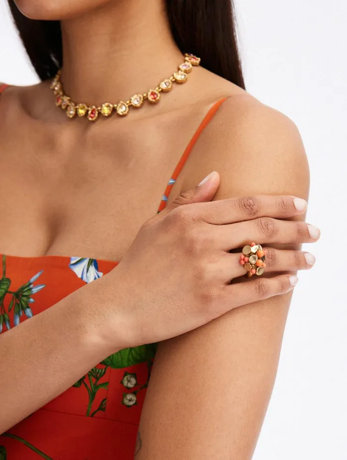 Women Rings Oscar De La Renta Victoria Ring Coral Women Rings Oscar De La Renta Victoria Ring Coral