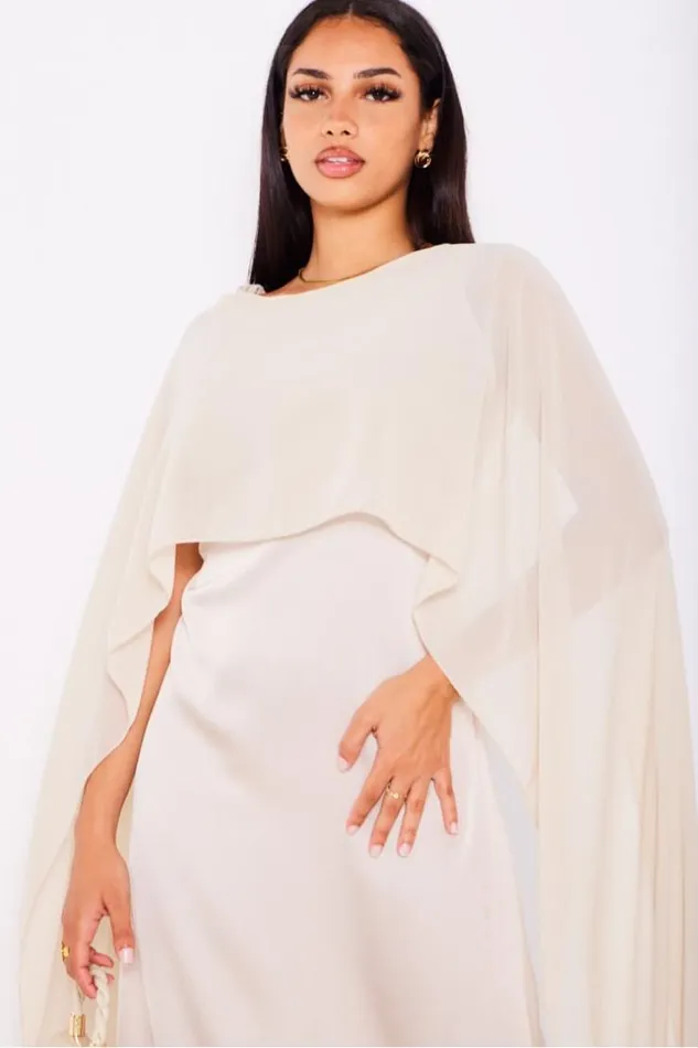 Women Robe Beige Ample Satine Empicement Voile Beige Brentiny Paris Short Dresses Women Robe Beige Ample Satine Empicement Voile Beige Brentiny Paris Short Dresses