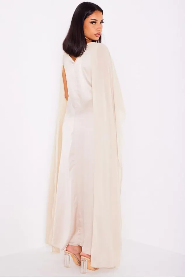 Women Robe Beige Ample Satine Empicement Voile Beige Brentiny Paris Short Dresses Women Robe Beige Ample Satine Empicement Voile Beige Brentiny Paris Short Dresses