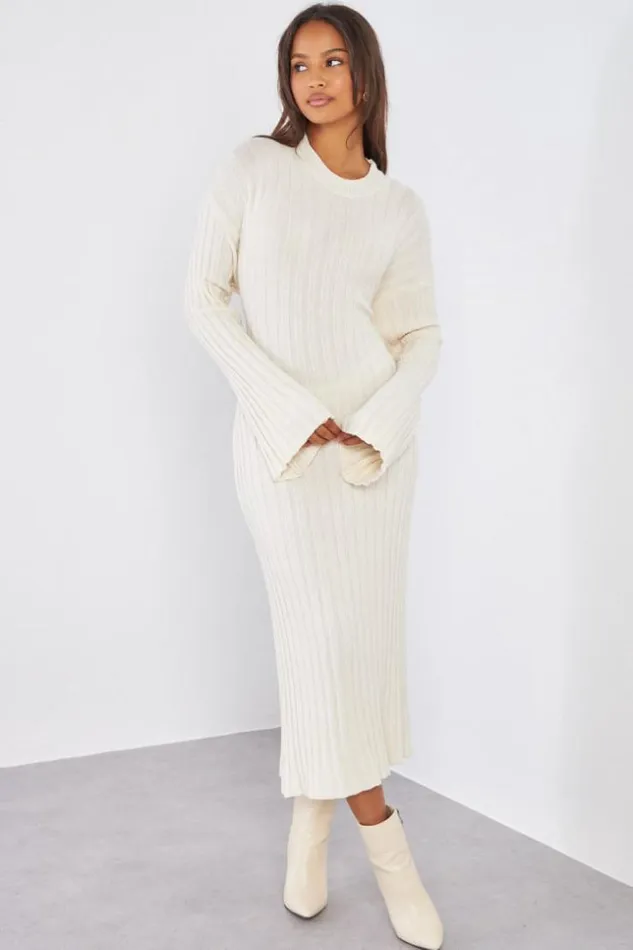 Women Robe cru Moulante Longue Ctele Ecru Brentiny Paris Short Dresses