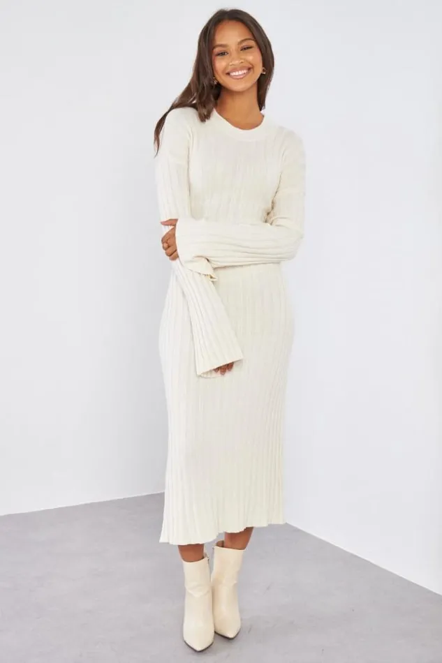 Women Robe cru Moulante Longue Ctele Ecru Brentiny Paris Short Dresses