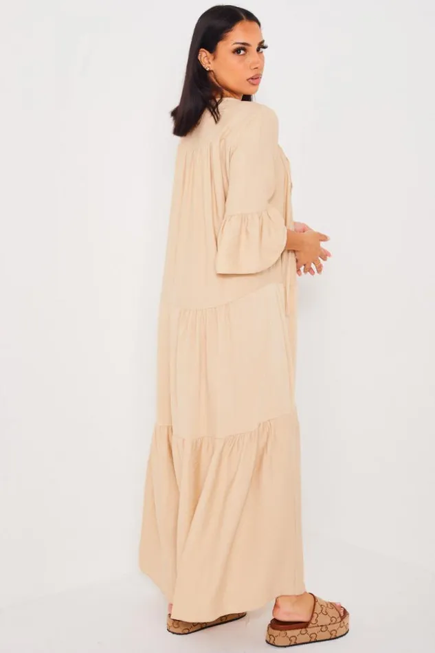 Women Robe Longue vase Beige Beige Brentiny Paris Short Dresses