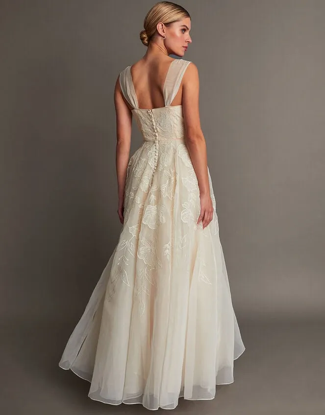 Women Rose Organza Bridal Dress Ivory Monsoon Dresses