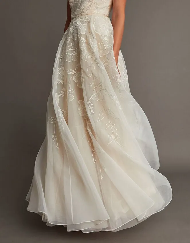 Women Rose Organza Bridal Dress Ivory Monsoon Dresses