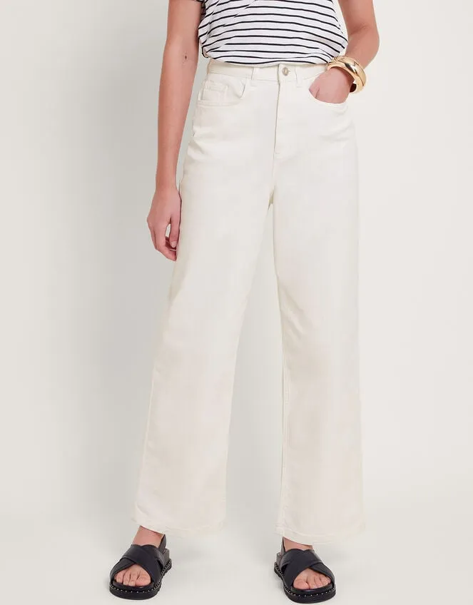 Women Ruby Wide Leg Jeans Natural Monsoon Trousers and Jeans