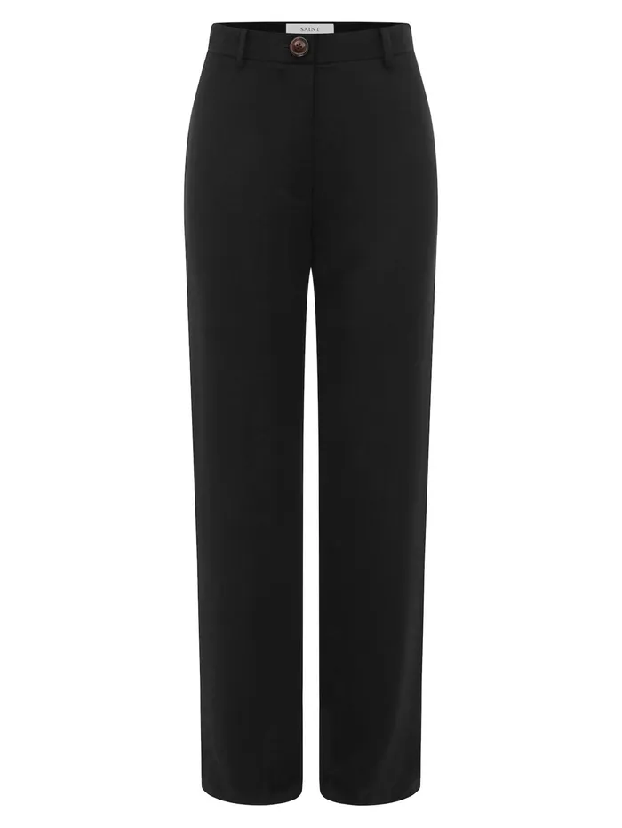 Women SAINT 8211 Silk Pant In Black The UNDONE Pants