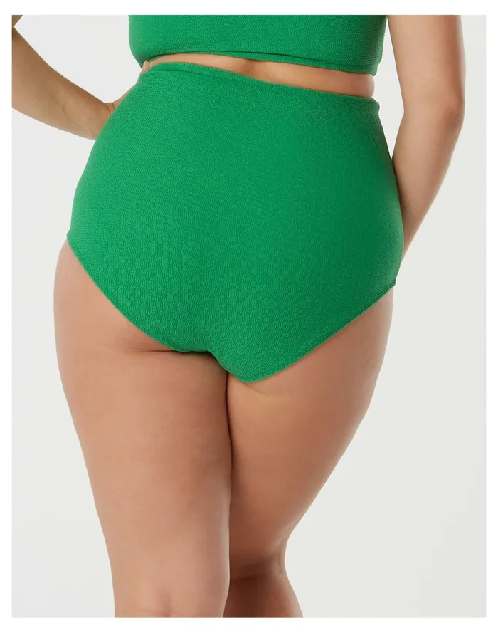 Women SAINT SOMEBODY Sky High Textured Bikini Bottom Green Madewell Swim Women SAINT SOMEBODY Sky High Textured Bikini Bottom Green Madewell Swim