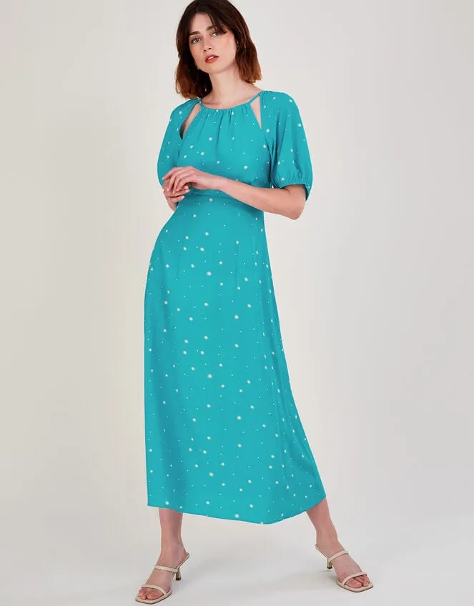 Women Sami Spot Print Dress Teal Monsoon Dresses