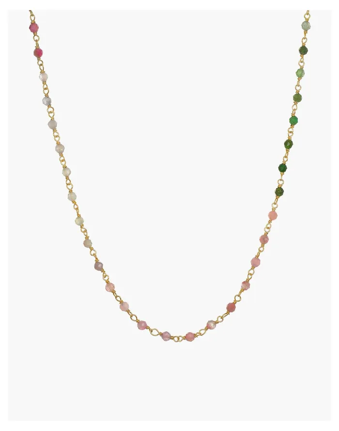 Women Satya Jewelry Abundant Joy Tourmaline Choker Green Multi Madewell Necklaces