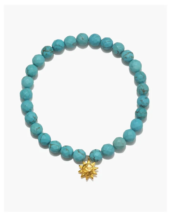 Women Satya Jewelry Aligned In Health Sun Turquoise Gemstone Bracelet Blue Madewell Bracelets