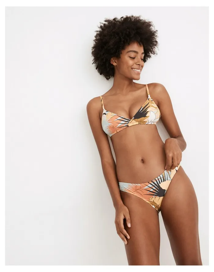 Women Second Wave Classic Bikini Bottom In Tropical Vacation Fresh Apricot Madewell Swim Women Second Wave Classic Bikini Bottom In Tropical Vacation Fresh Apricot Madewell Swim