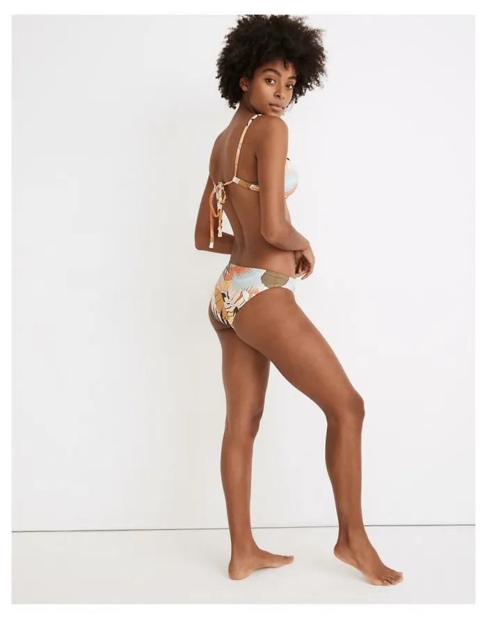 Women Second Wave Classic Bikini Bottom In Tropical Vacation Fresh Apricot Madewell Swim Women Second Wave Classic Bikini Bottom In Tropical Vacation Fresh Apricot Madewell Swim