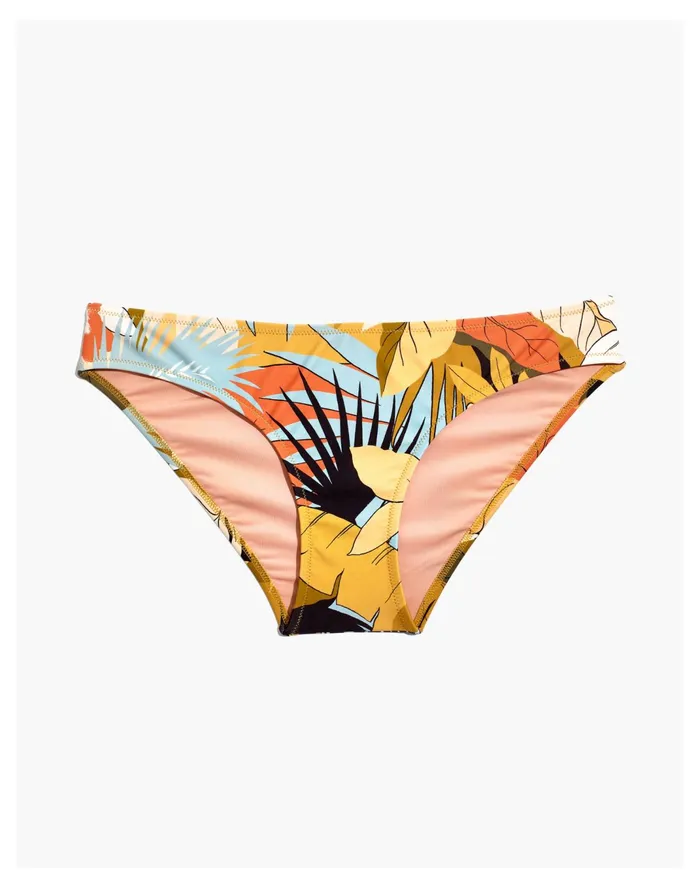 Women Second Wave Classic Bikini Bottom In Tropical Vacation Fresh Apricot Madewell Swim Women Second Wave Classic Bikini Bottom In Tropical Vacation Fresh Apricot Madewell Swim