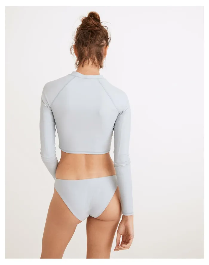 Women Second Wave Long Sleeve Crop Rash Guard Dusty Pool Madewell Swim Women Second Wave Long Sleeve Crop Rash Guard Dusty Pool Madewell Swim