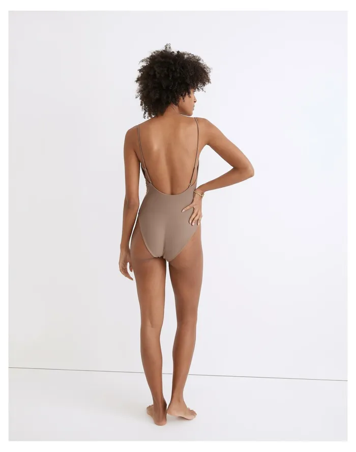 Women Second Wave Spaghetti Strap One Piece Swimsuit Castle Rock Madewell Swim Women Second Wave Spaghetti Strap One Piece Swimsuit Castle Rock Madewell Swim