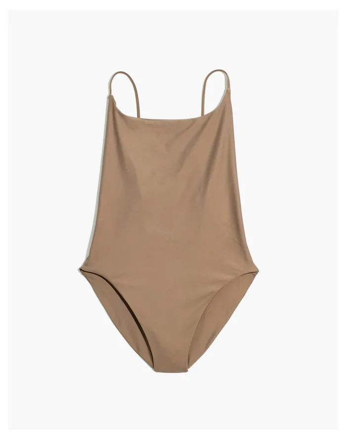 Women Second Wave Spaghetti Strap One Piece Swimsuit Castle Rock Madewell Swim Women Second Wave Spaghetti Strap One Piece Swimsuit Castle Rock Madewell Swim