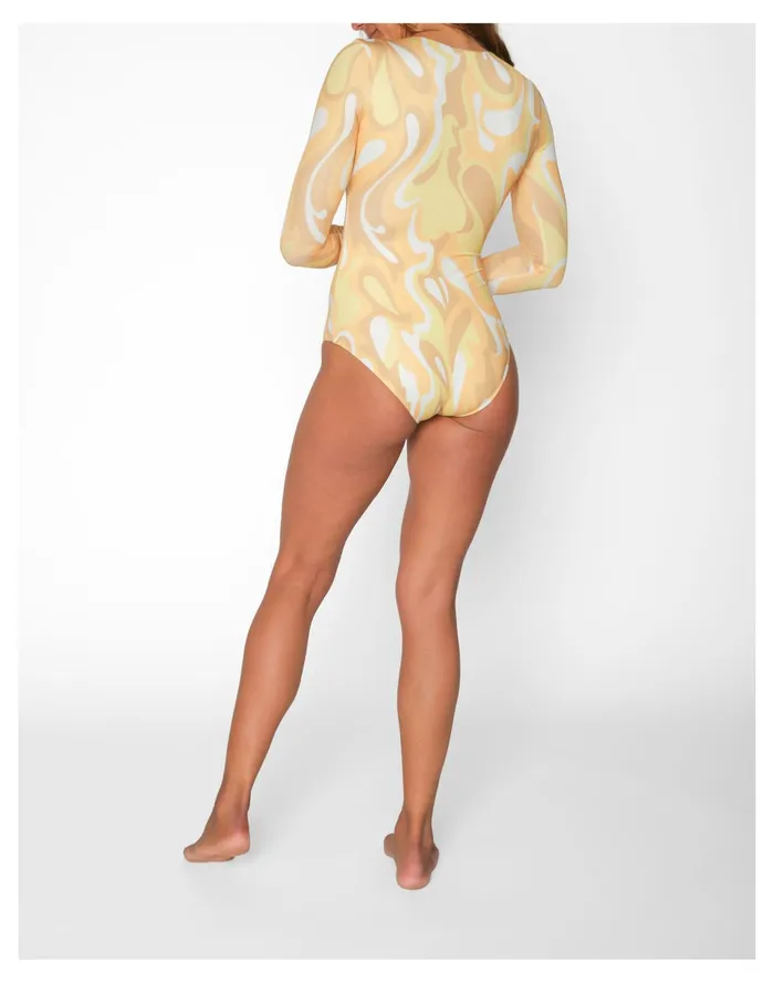 Women Seea Solanas Surf Suit Yellow Multi Madewell Swim Women Seea Solanas Surf Suit Yellow Multi Madewell Swim