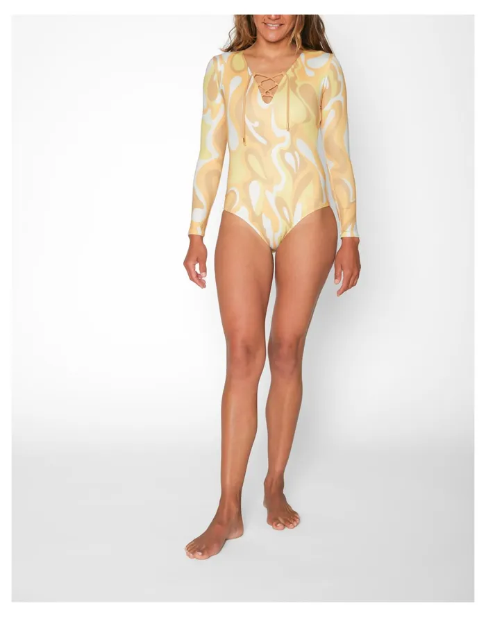 Women Seea Solanas Surf Suit Yellow Multi Madewell Swim Women Seea Solanas Surf Suit Yellow Multi Madewell Swim