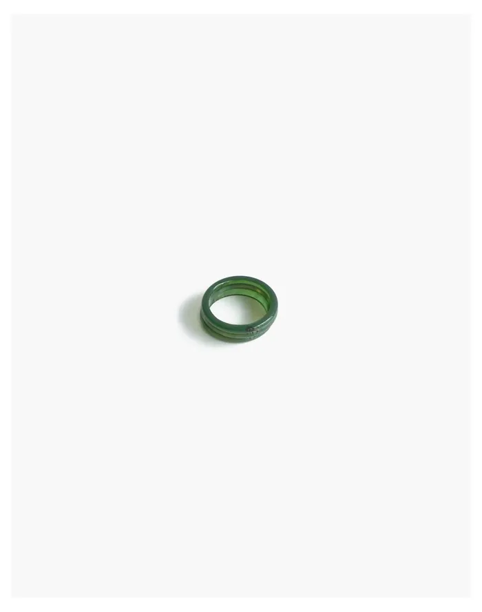 Women Seree Forest Green Jade Skinny Stacking Rings Dark Green Madewell Rings Women Seree Forest Green Jade Skinny Stacking Rings Dark Green Madewell Rings