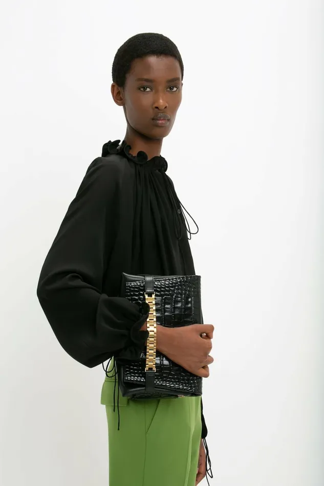 Women Shirts and Tops Victoria Beckham Ruched Detail Blouse In Black