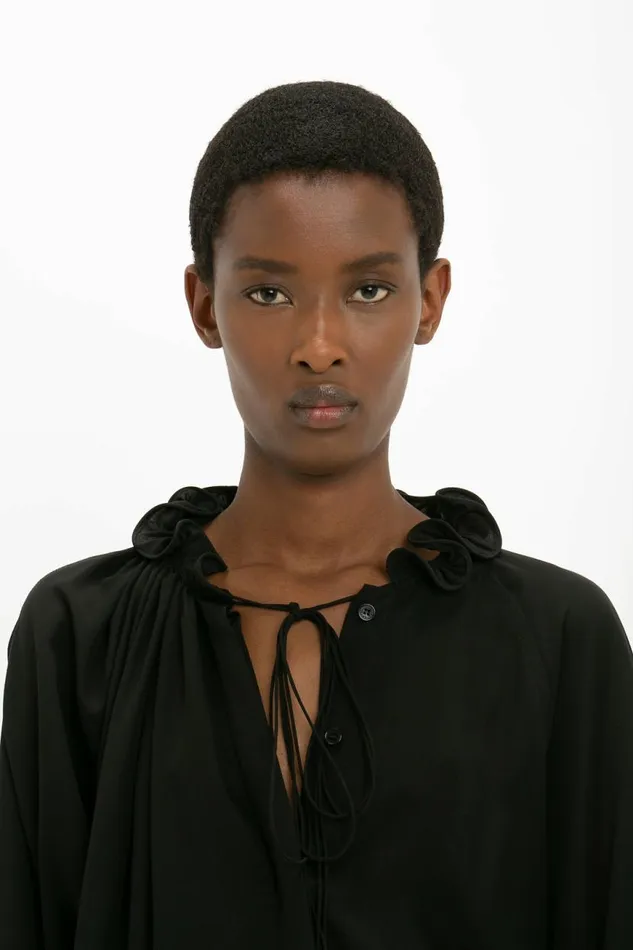 Women Shirts and Tops Victoria Beckham Ruched Detail Blouse In Black