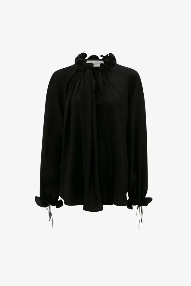 Women Shirts and Tops Victoria Beckham Ruched Detail Blouse In Black