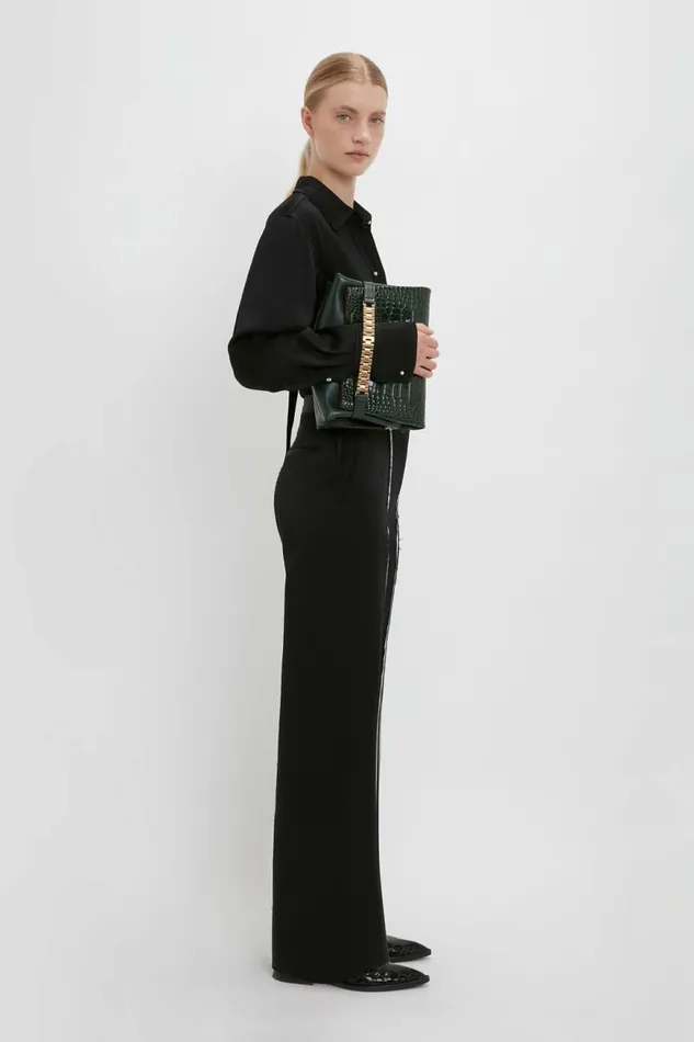 Women Shirts and Tops Victoria Beckham Waistcoat Detail Shirt In Black
