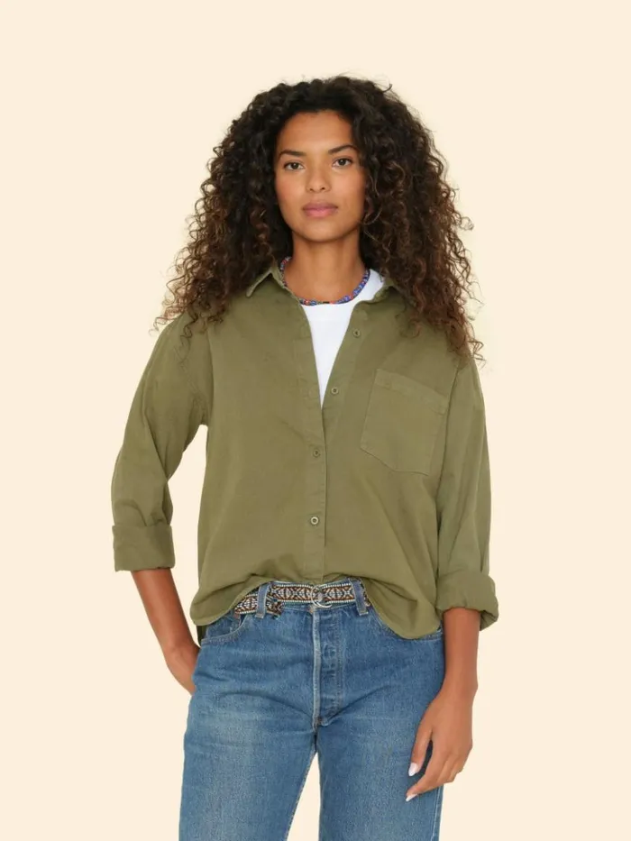 Women Shirts Xirena Hazy Sage Asher Twill Shirt