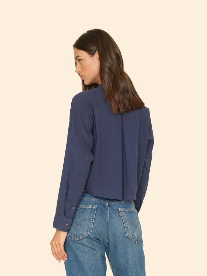 Women Shirts Xirena Navy Smyth Shirt