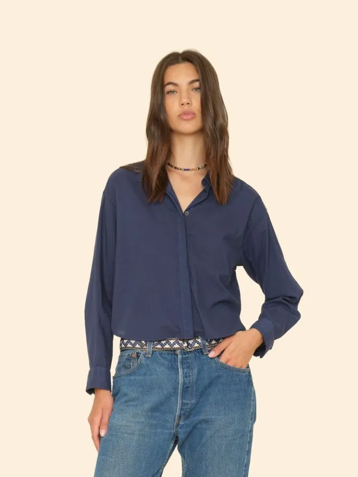 Women Shirts Xirena Navy Smyth Shirt