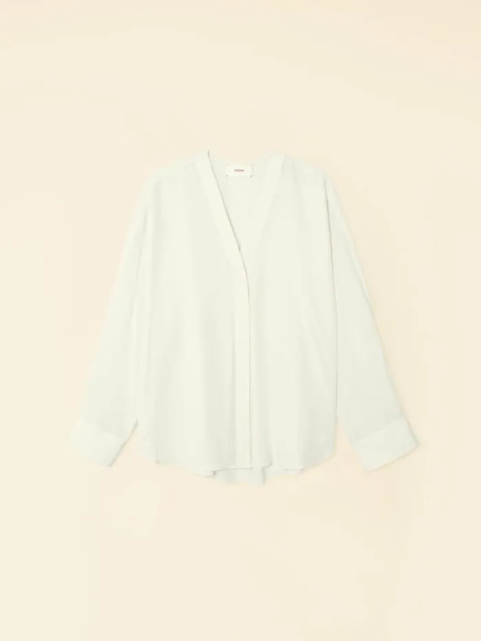 Women Shirts Xirena White Agate Frances Silk Shirt