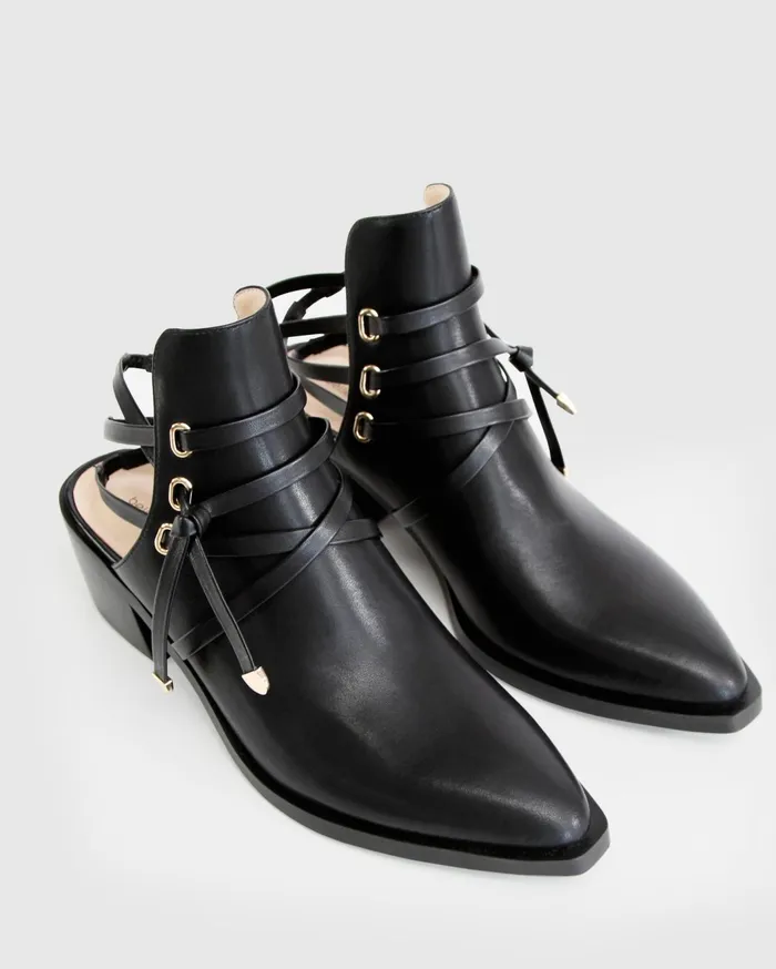 Women Shoes Belle and Bloom Can039t Be Tamed Open Back Boot 8211 Black