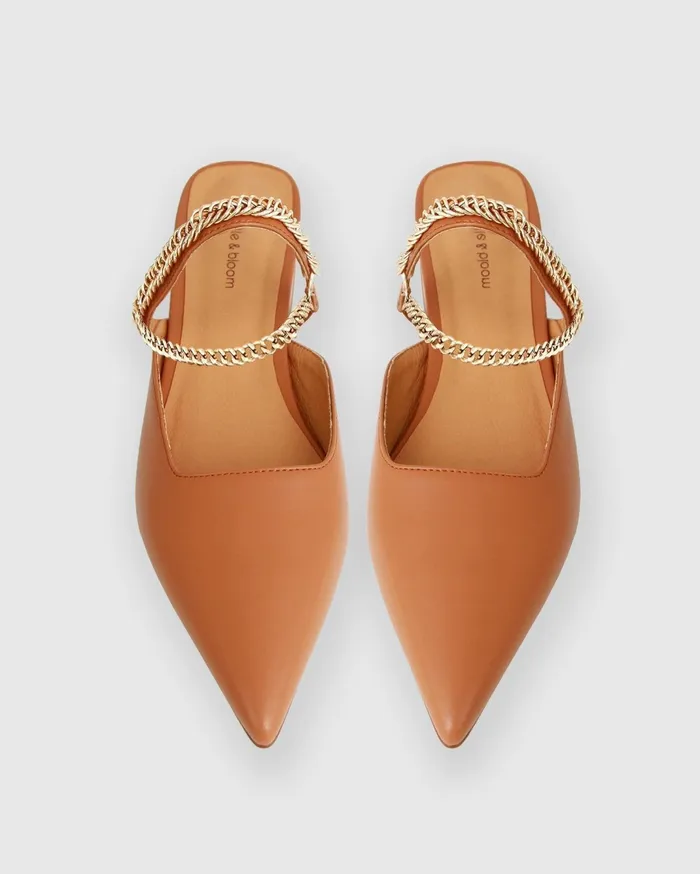 Women Shoes Belle and Bloom On The Go Leather Flat 8211 Camel