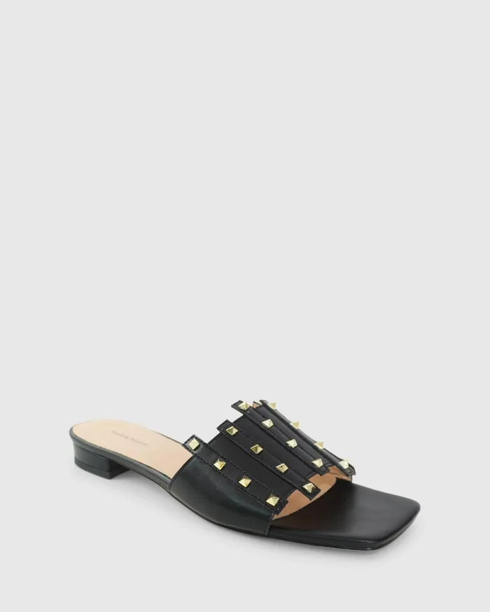 Women Shoes Belle and Bloom Until We Meet Stud Slide 8211 Black