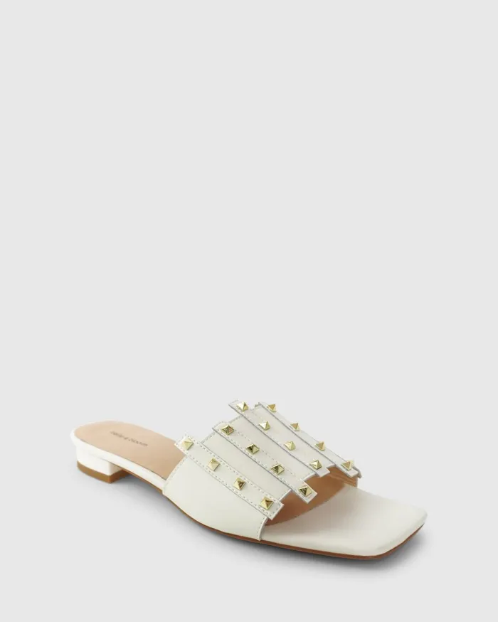Women Shoes Belle and Bloom Until We Meet Stud Slide 8211 Cream