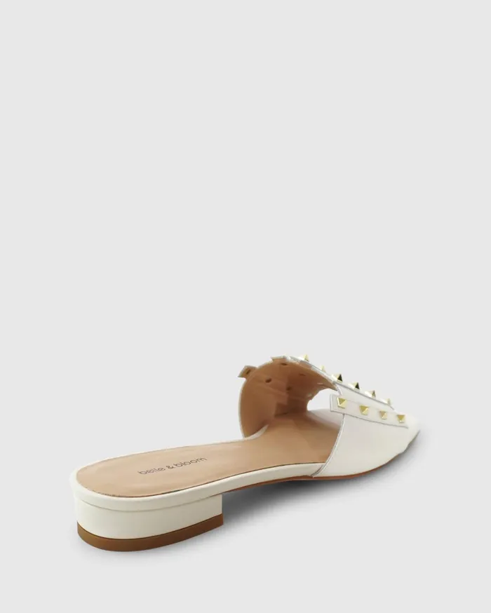 Women Shoes Belle and Bloom Until We Meet Stud Slide 8211 Cream