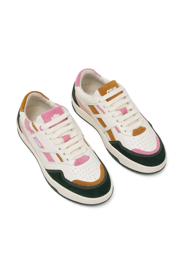 Women Shoes Playground Multico Baskets Cuir Blanc Des Petits Hauts Shoes and Socks