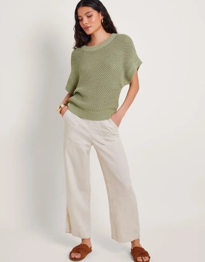 Women Sia Short Sleeve Jumper Green Monsoon Jumpers