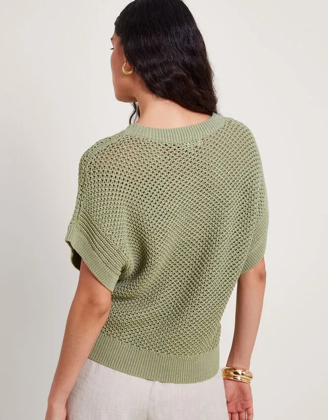 Women Sia Short Sleeve Jumper Green Monsoon Jumpers