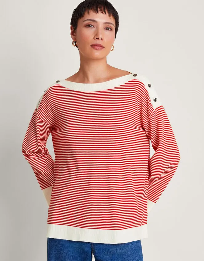 Women Simmi Stripe Jumper Red Monsoon Jumpers