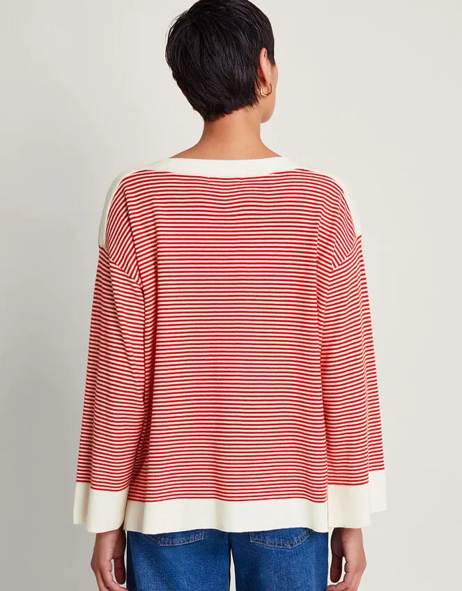 Women Simmi Stripe Jumper Red Monsoon Jumpers