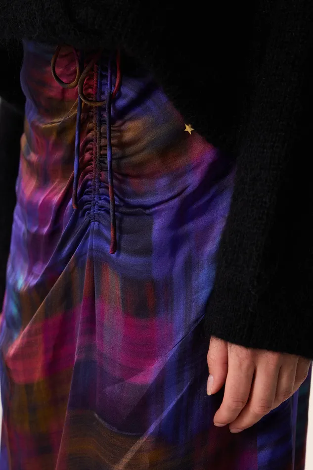 Women Skirt Evali Anoki Jupe Viscose Multicolore Des Petits Hauts Dresses and Skirts