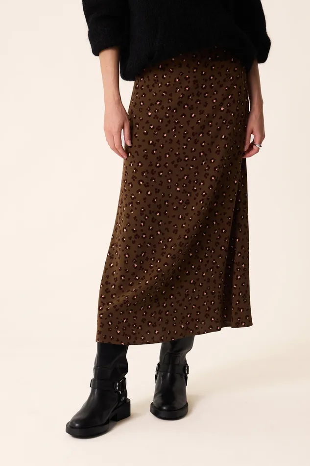 Women Skirt Solita Leo Kaki Jupe Longue Viscose Kaki Des Petits Hauts Dresses and Skirts Women Skirt Solita Leo Kaki Jupe Longue Viscose Kaki Des Petits Hauts Dresses and Skirts